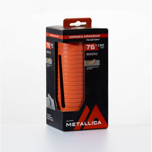Изображение товара Коронка алмазная сегментная удлин. 76x150 мм, М16, без хвостовика, по бетону (шт)