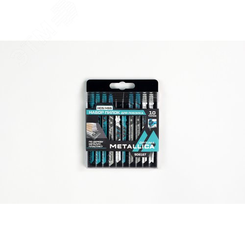 Изображение товара Набор пилок д/лобзика №4 по дереву и металлу, в пласт. коробке, 10шт (шт)