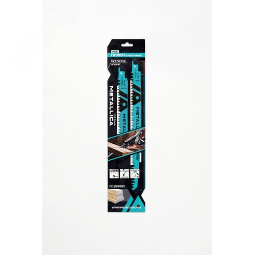 Изображение товара Пилки сабельные S1531L 240/215мм шаг 5мм, HCS по дереву 2шт (шт)