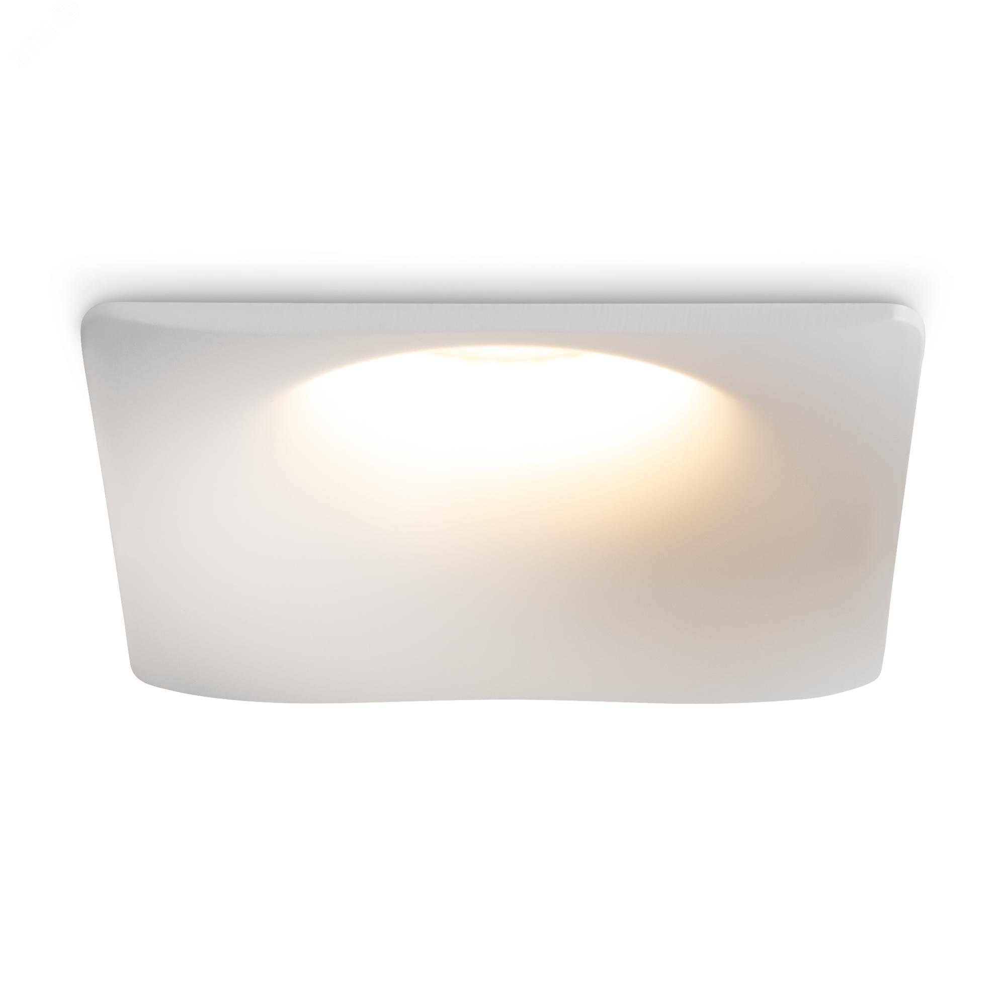 Изображение товара Встраиваемый светильник GU10 IP20 квадратный белый 10 Вт для потолка