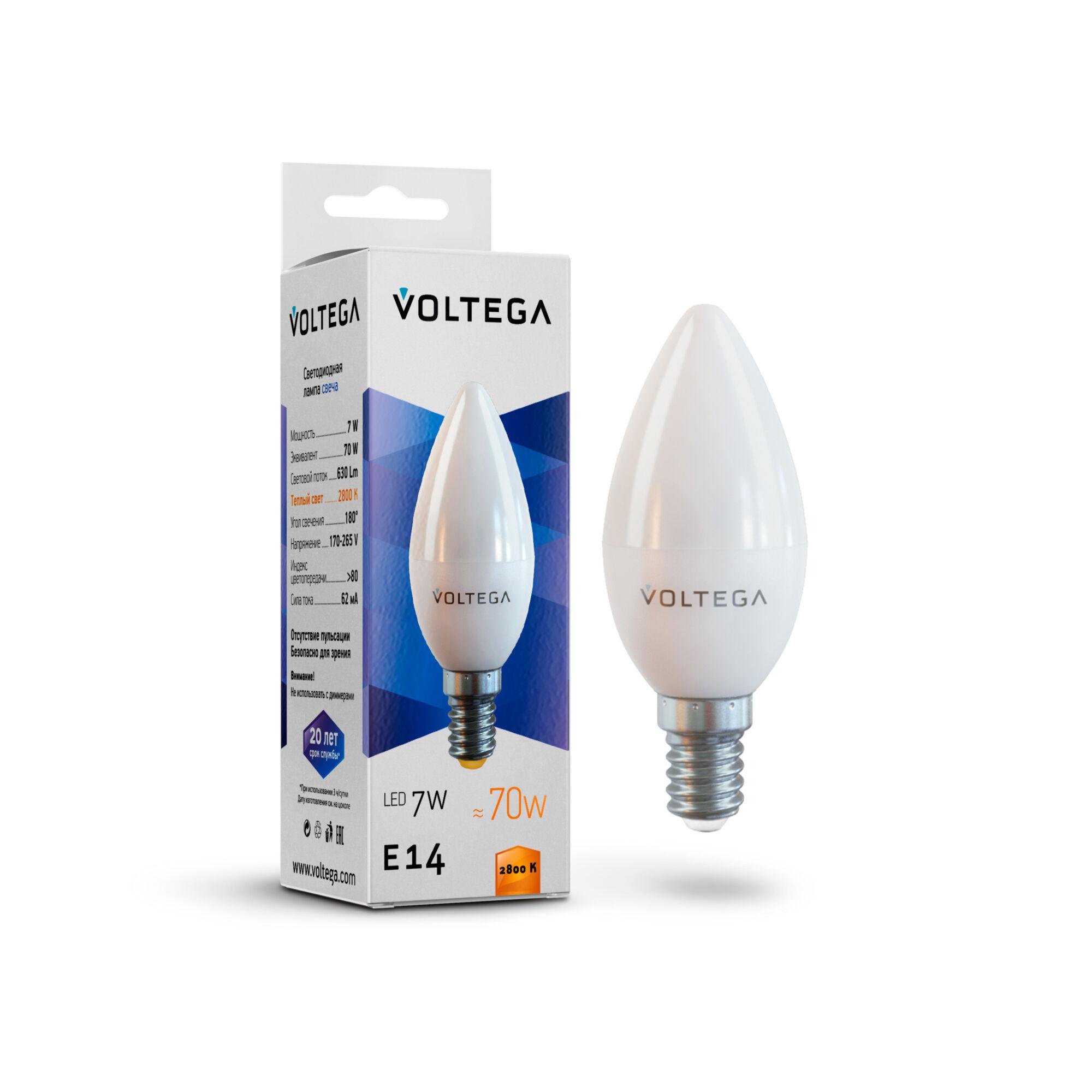 Лампа светодиодная Simple Candle 7W 2800K E14