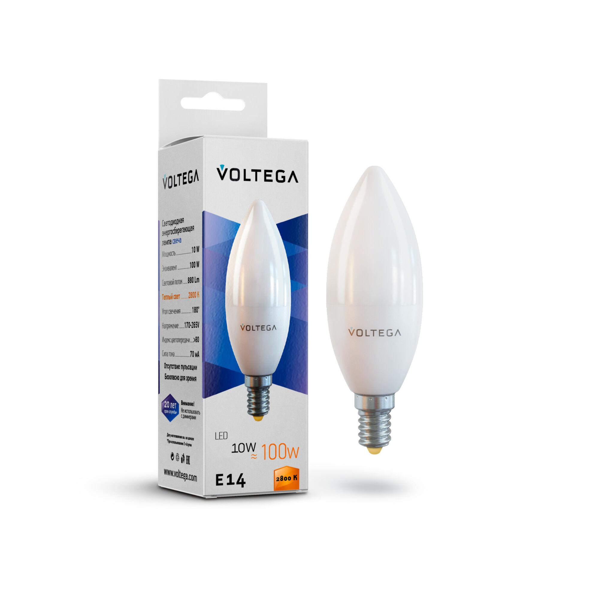Лампа светодиодная Simple Candle 10W 2800K E14