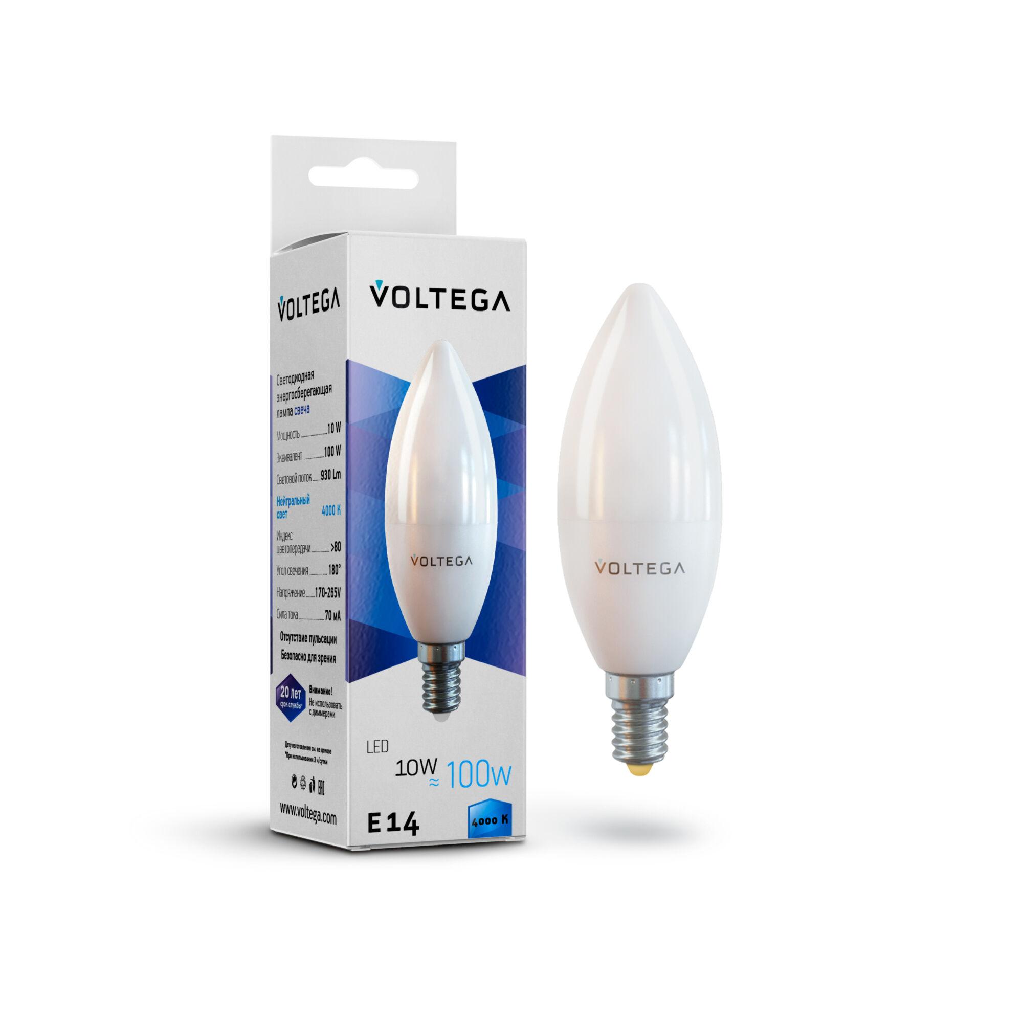 Лампа светодиодная Simple Candle 10W 4000K E14