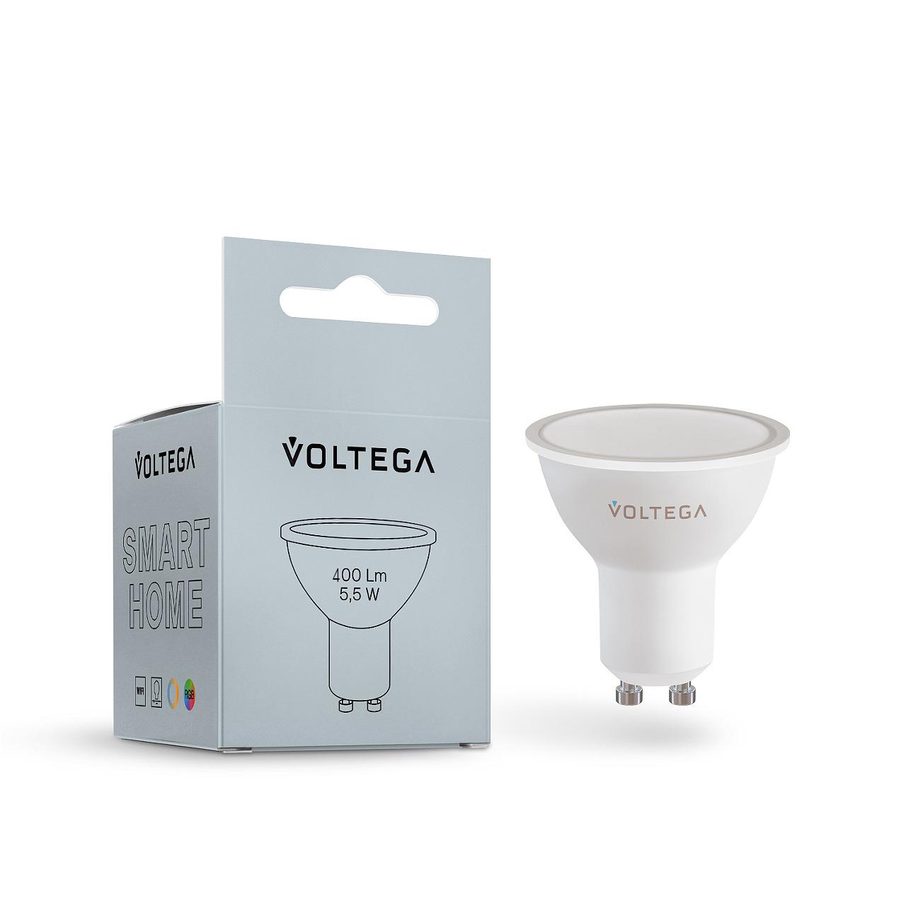 Лампа светодиодная Wi-Fi MR16 GU10 5,5W 2700K-6500K MIX-RGB DIM
