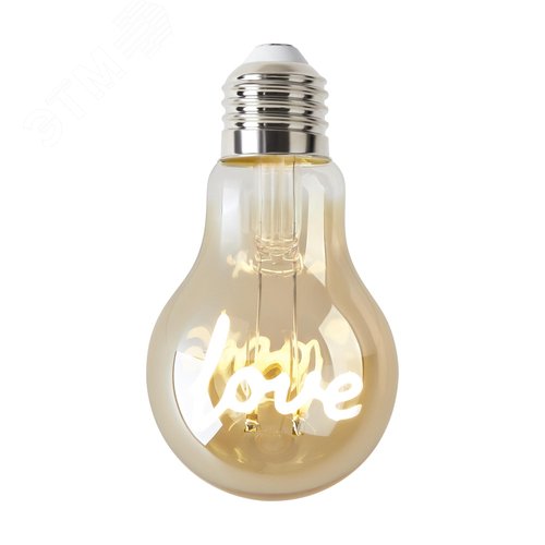 Изображение товара Лампочка филаментная цоколь E27 3W 2400К тип A60 LOVE (шт)