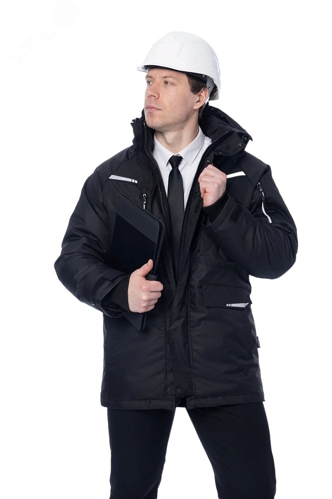 Изображение товара Зимняя куртка-парка KW215 мужская мембранная с утеплителем ThermoShild черная