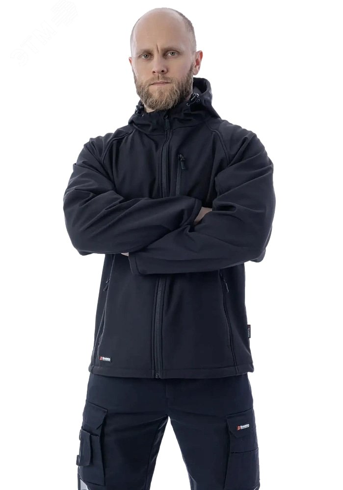 Изображение товара Куртка софтшелл Brodeks KS232 черная для мужчин размера M