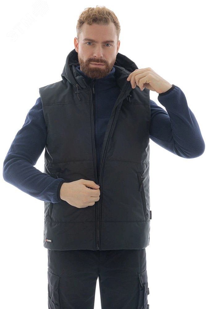 Изображение товара Утепленный жилет Brodeks KW112 черного цвета для мужчин, размер L