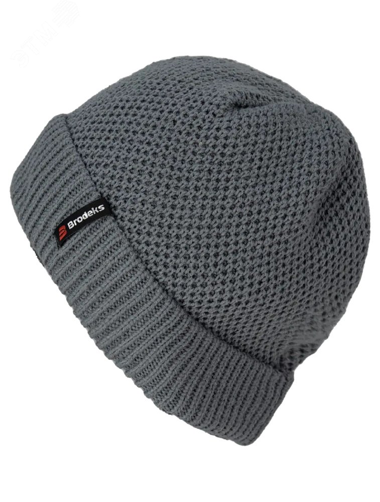 Изображение товара Стильная серый шапка Brodeks fleece warming из акрила для зимы