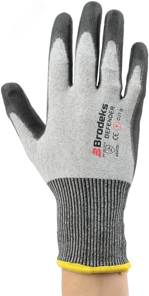 Изображение товара Защитные рабочие перчатки Brodeks GC-11 серый L бесшовные для тяжелых условий