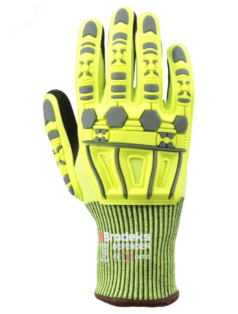 Изображение товара Перчатки рабочие Brodeks GC-22i, серый/черный/желтый (9) (пар)