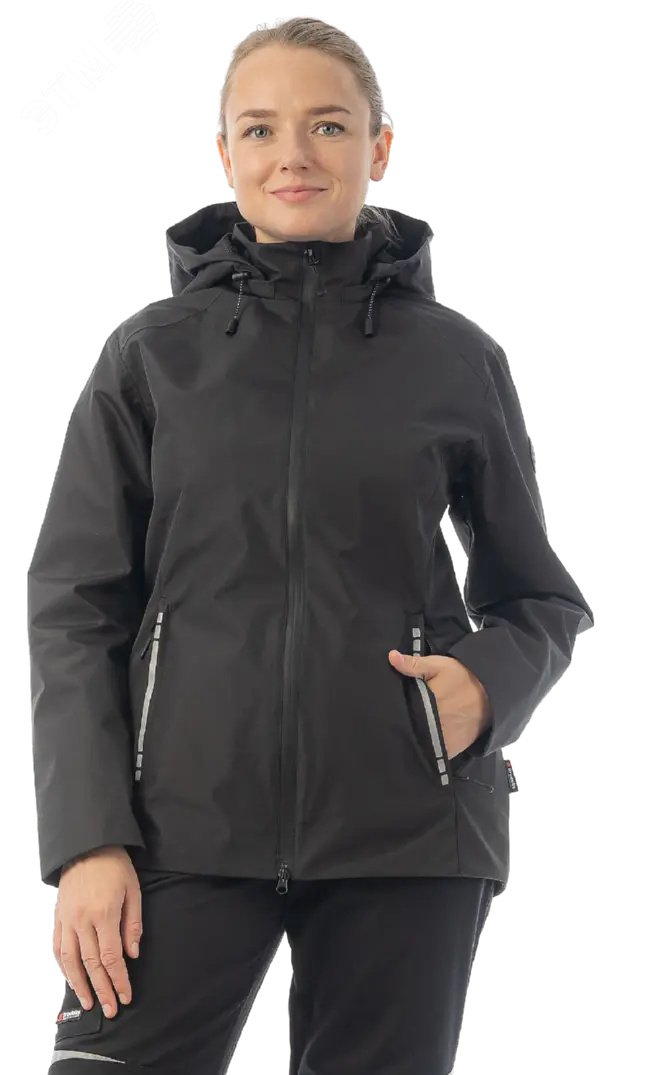 Изображение товара Женская мембранная куртка-парка Brodeks KS238 для летнего сезона черная S