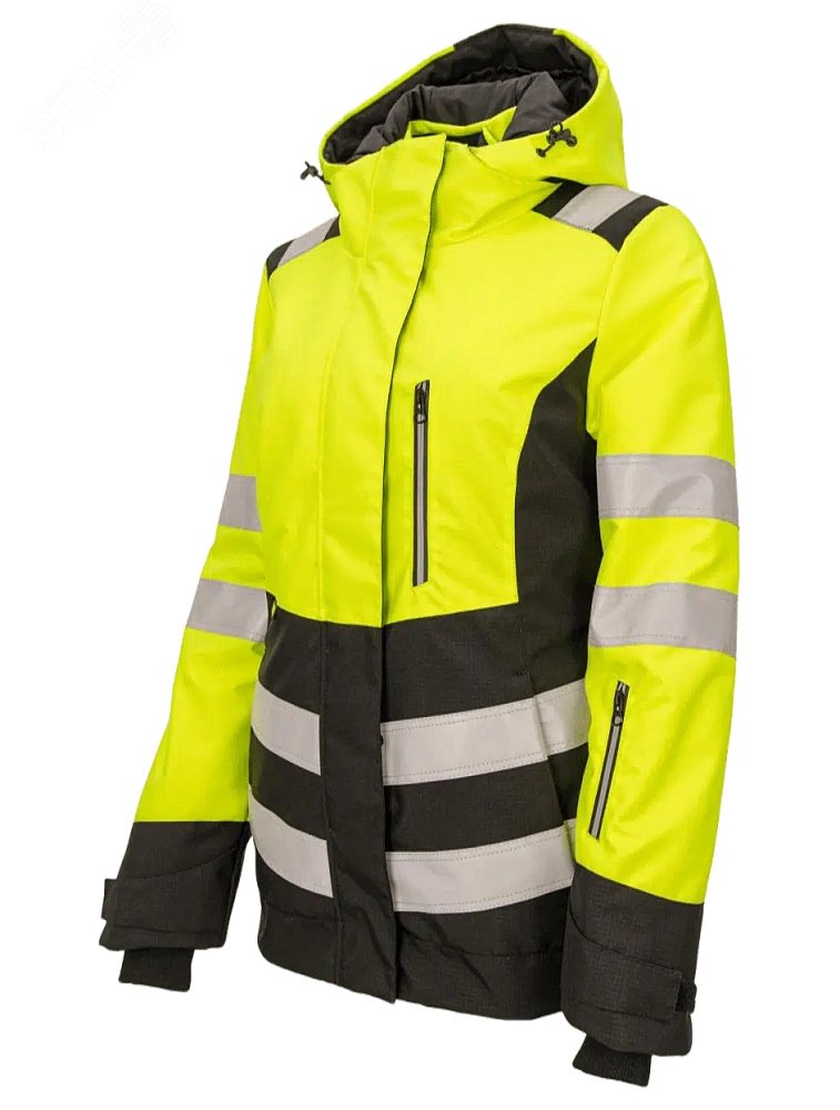 Изображение товара Зимняя женская сигнальная куртка Brodeks KW230 желтый черный S