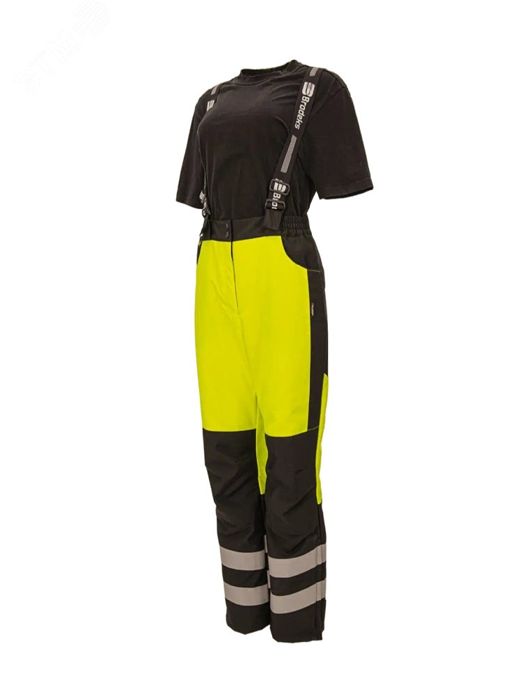 Изображение товара Зимние женские сигнальные брюки Brodeks KW330 желтый черный XS