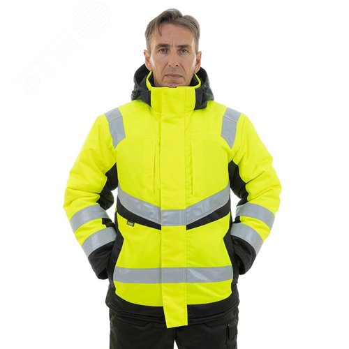 Изображение товара Зимняя сигнальная куртка Brodeks KW216, желтый/черный (3XL) (шт)