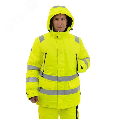 Изображение товара Зимняя сигнальная куртка-парка Brodeks KW220, желтый (M) (шт)