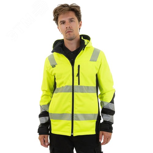 Изображение товара Сигнальная куртка софтшелл Brodeks KS227, желтый/черный (2XL) (шт)