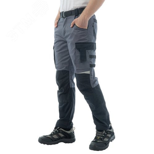 Изображение товара Брюки Brodeks KS302 -C, 100% хлопок, графит серый/черный (54) (шт)