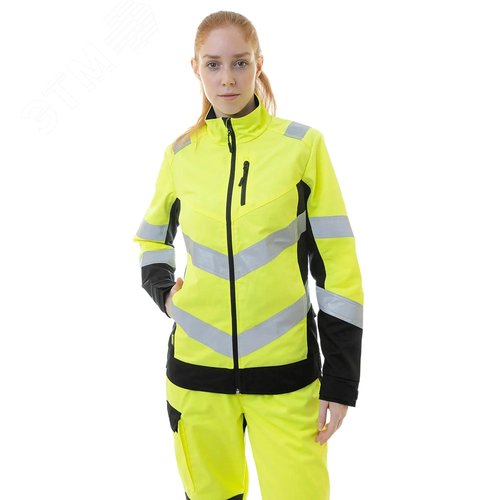 Изображение товара Женская сигнальная куртка Brodeks KS229, желтый/черный (XS) (шт)