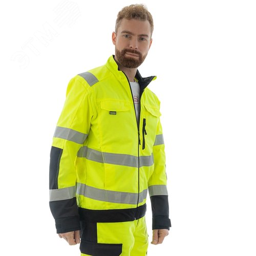 Изображение товара Сигнальная куртка Brodeks KS218, желтый/черный (XL) (шт)
