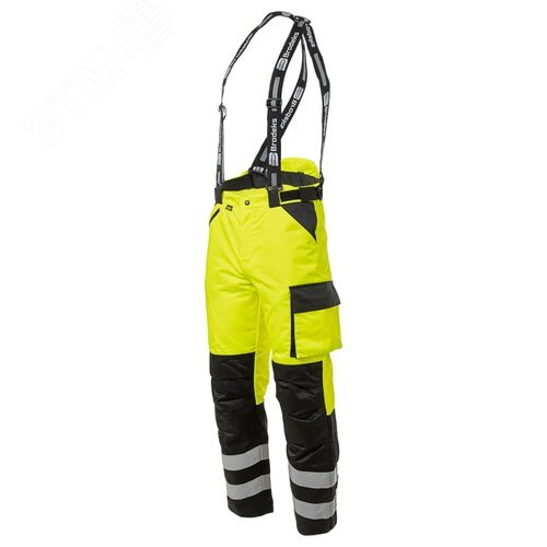 Изображение товара Зимние сигнальные брюки Brodeks KW308, желтый/черный (52) (шт)