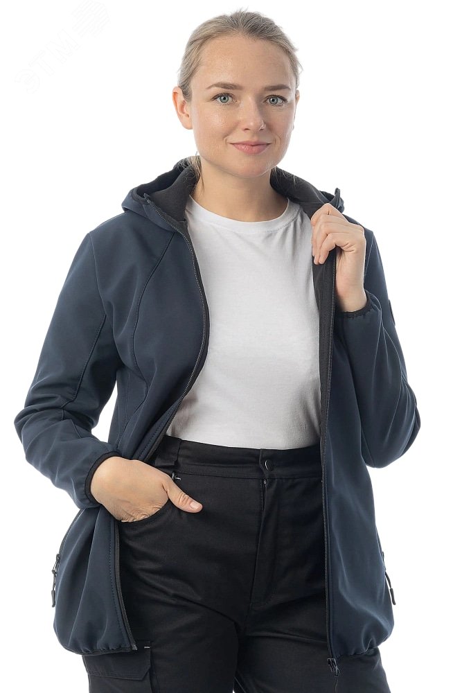 Изображение товара Женская куртка софтшелл Brodeks KS248, синий (XL) (шт) Изображение товара Женская куртка софтшелл Brodeks KS248, синий (XL) (шт)