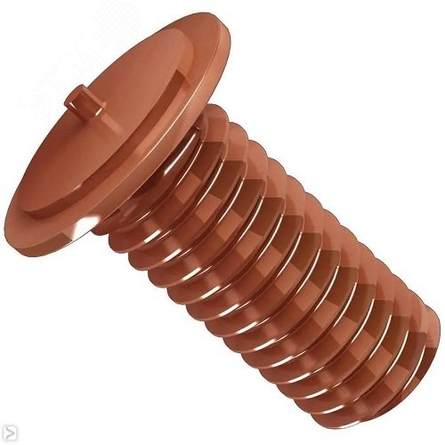 Изображение товара Болт заземления М6х16 омедненный для конденсаторной сварки CD (шпилька приварная резьбовая) с увеличенным фланцем (шт)