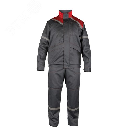 Изображение товара Костюм Гидра-2 (куртка с полукомбинезоном), серый/красный, р. 56-58/170-176 (компл)