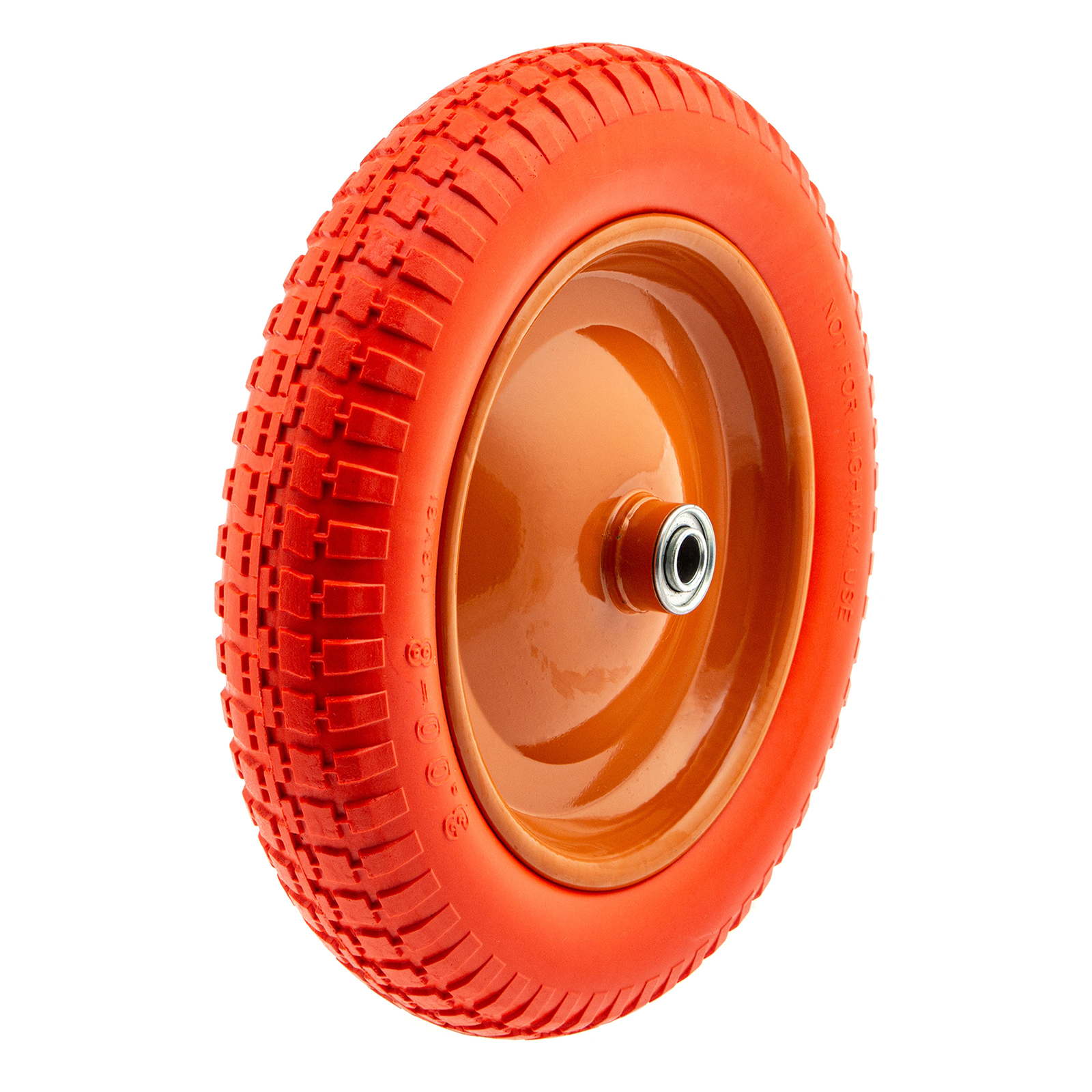 Колесо полиуретановое 3.00-8, длина оси 90мм, подшипник 16мм