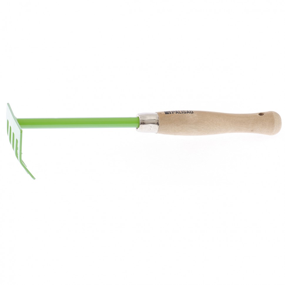 Грабли 5-зубые, 90х330 мм, стальные, деревянная рукоятка