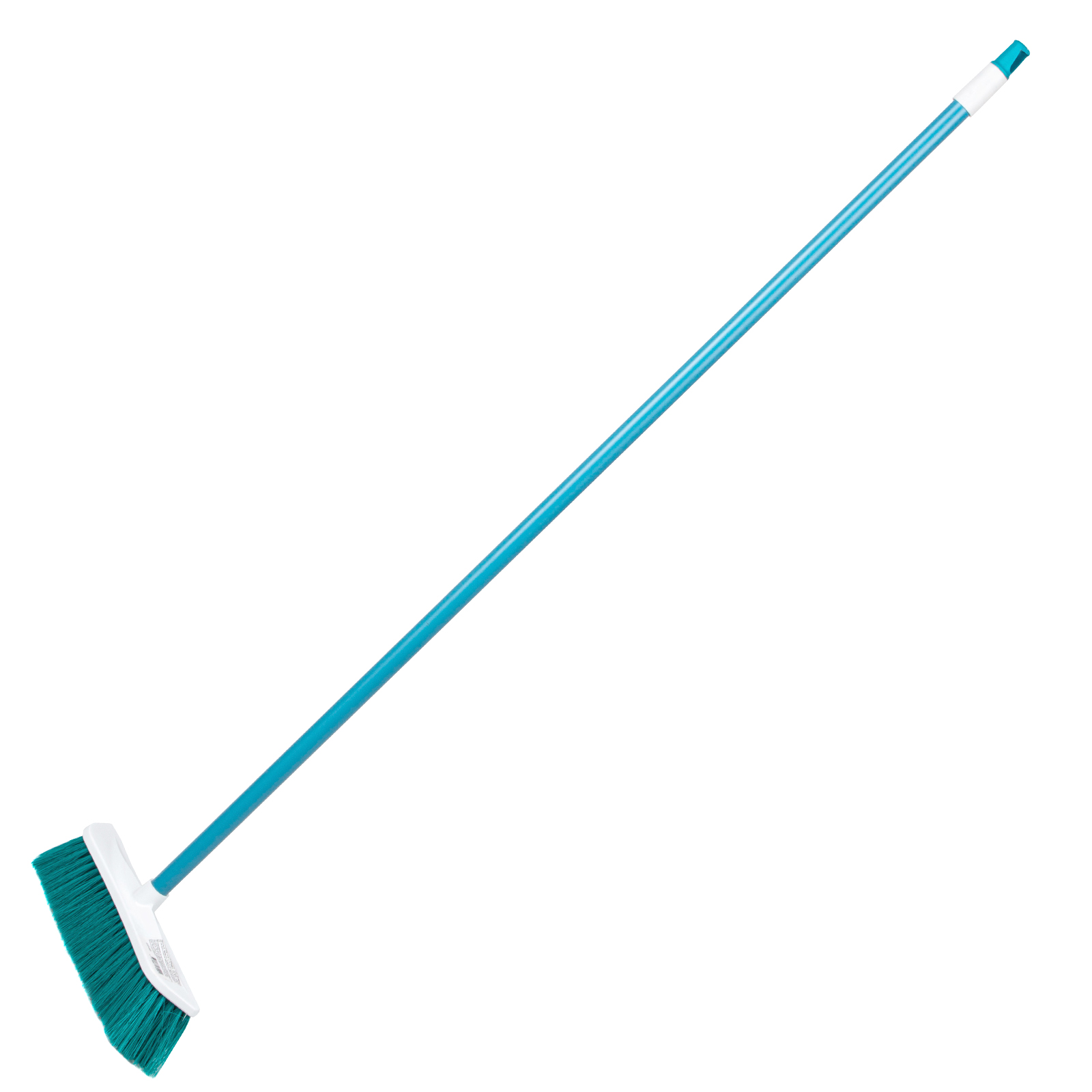 Щетка пластмассовая для подметания пола, 27 см, c черенком, 120 см, бирюз. щетина, Home