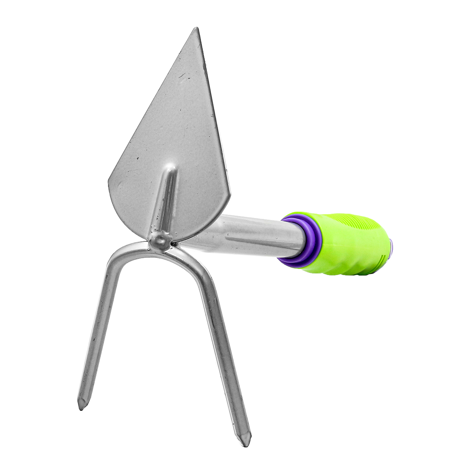 Мотыжка комбинированная 2-зубая, 85 х 190 х 275 мм, стальная, обрез. рукоятка