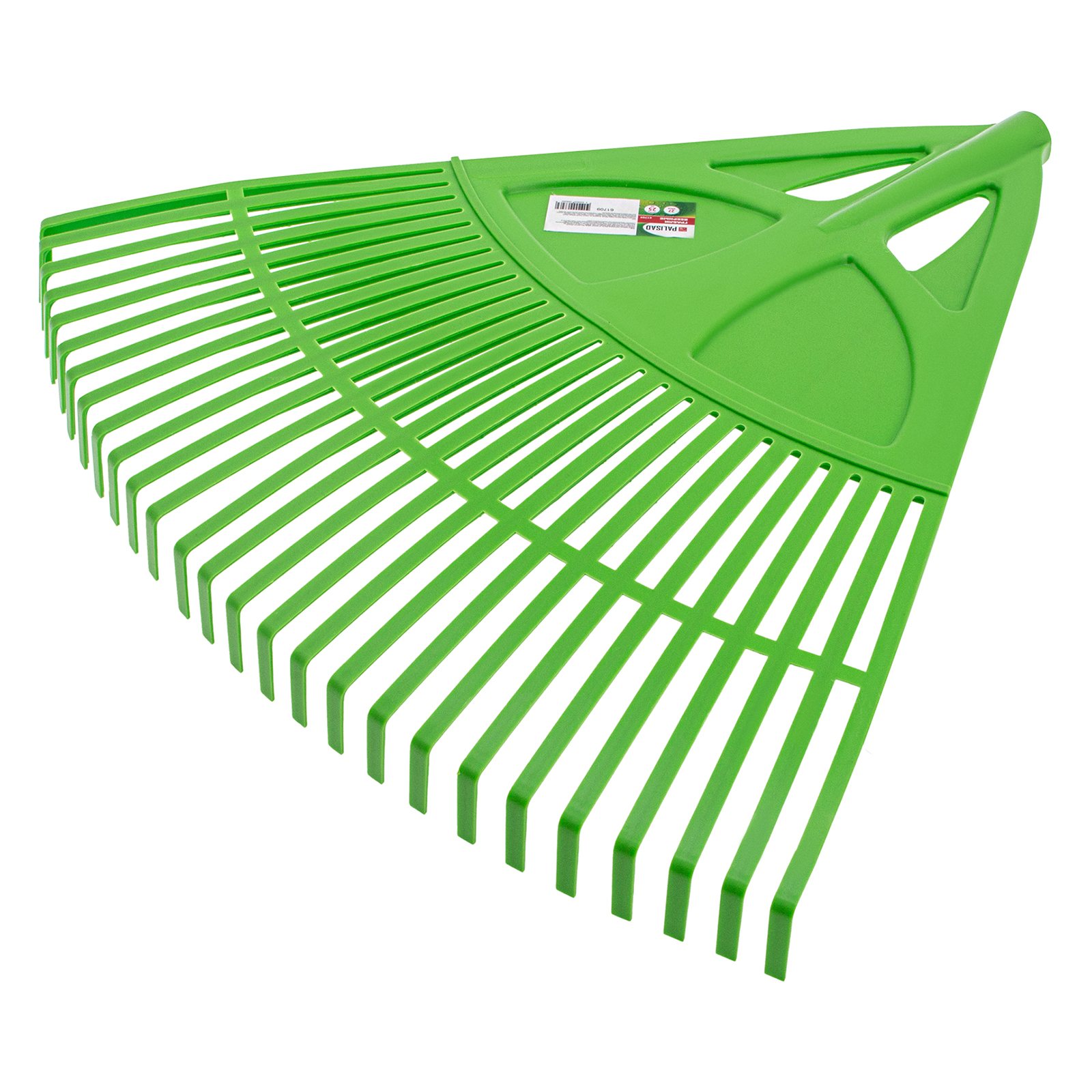 Грабли веерные пластиковые, 620 мм, 27 плоских зубьев, без черенка, Россия