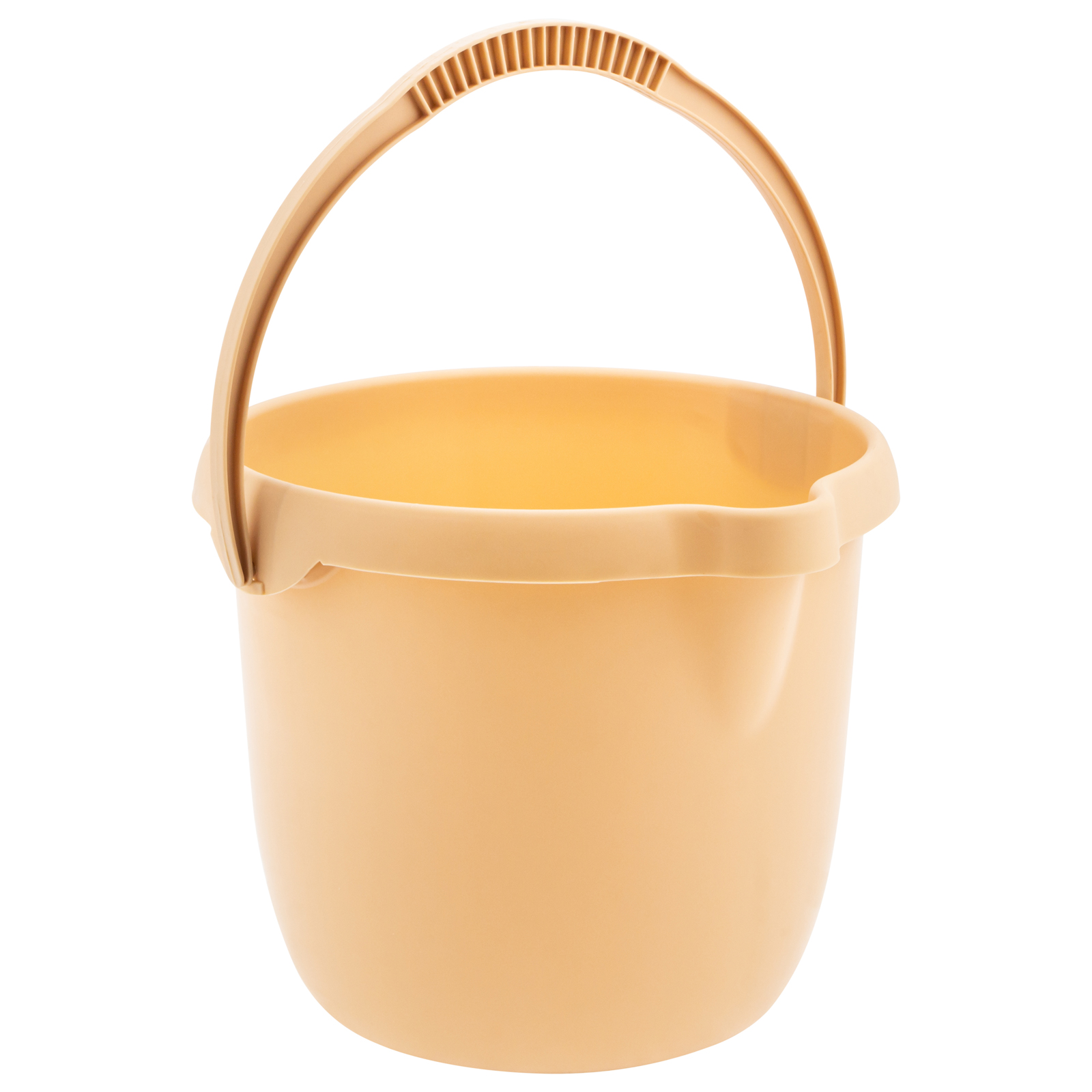 Ведро пластмассовое круглое 12 л, бежевое, Home