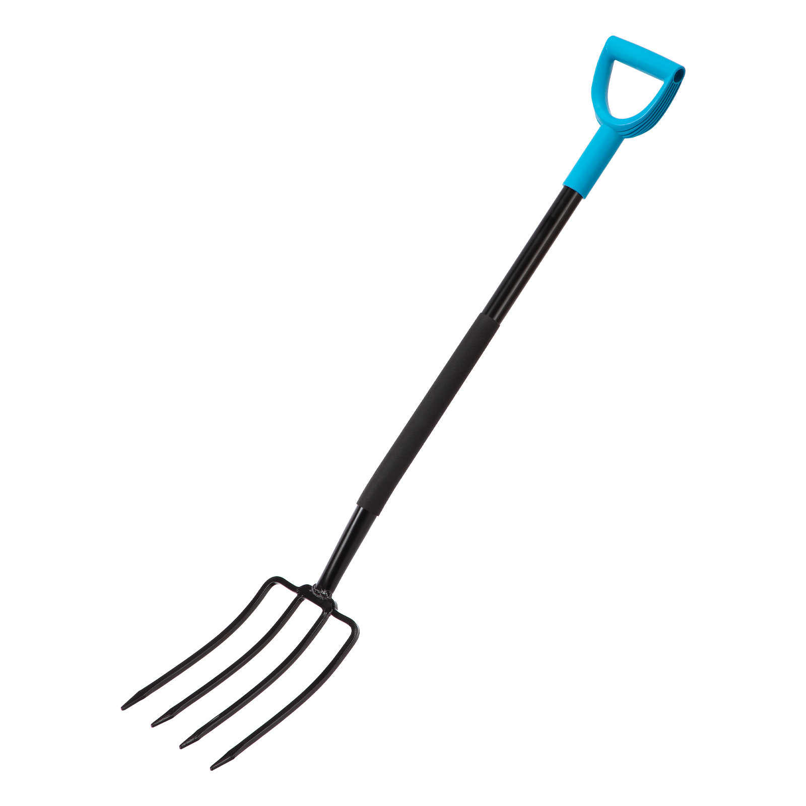 Вилы 4-х рогие, садово-огородные, 180х280х1200 мм, цельнометаллические, кованые, LUXE