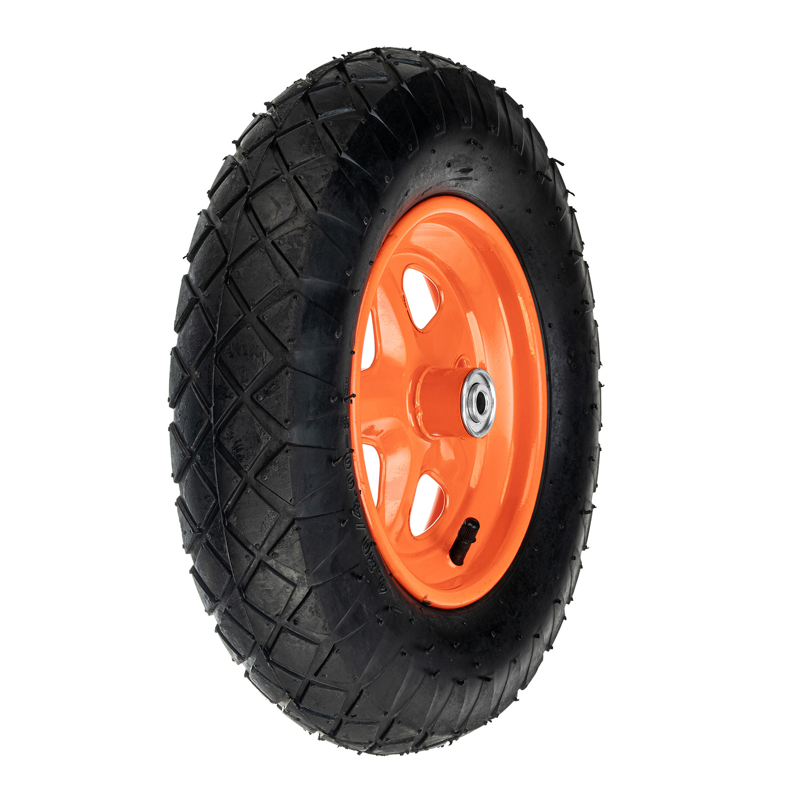 Колесо пневматическое 4.80/4.00-8, D 380 мм, подш. внут. диам. 12 мм, длина оси 90 мм