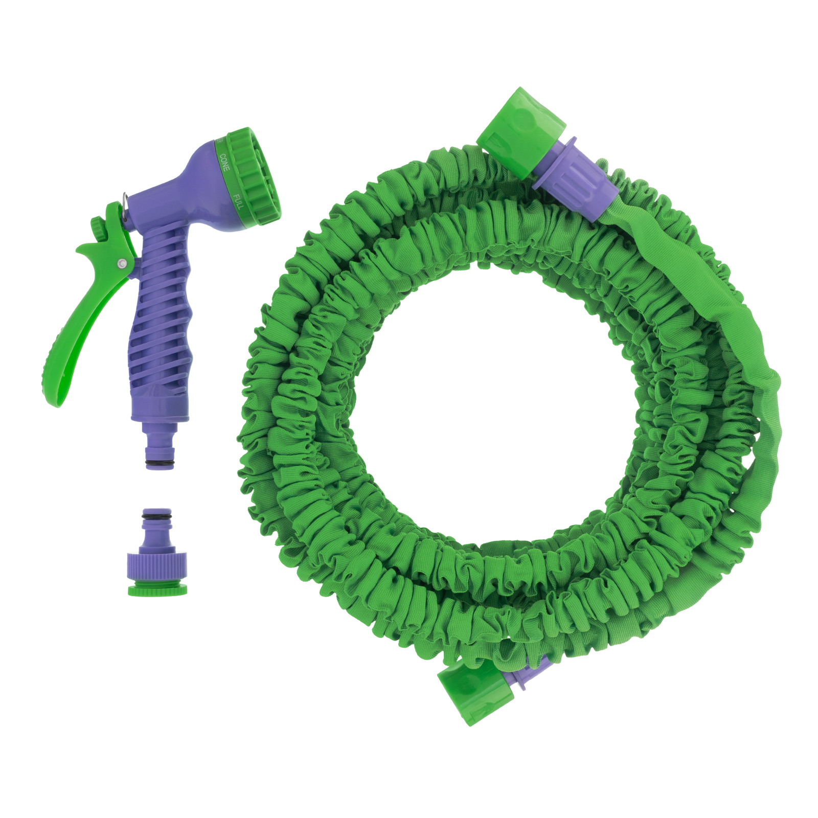 Набор поливочный, усиленый растягивающийся шланг 20м, 7-реж пистолет, соед., адаптер