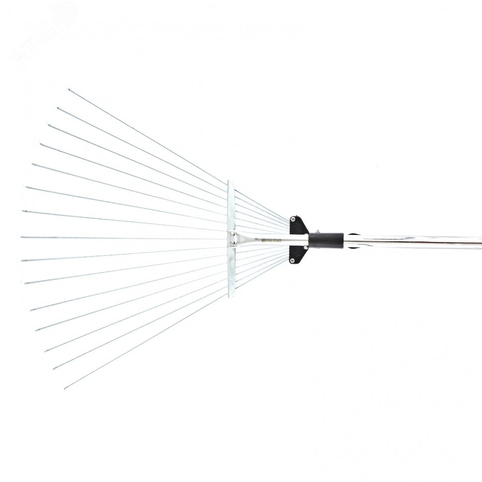 Изображение товара Грабли веерные стальные, 190-520х1200-1500 мм, 15 зубьев, раздвижные, стальной черенок (шт)