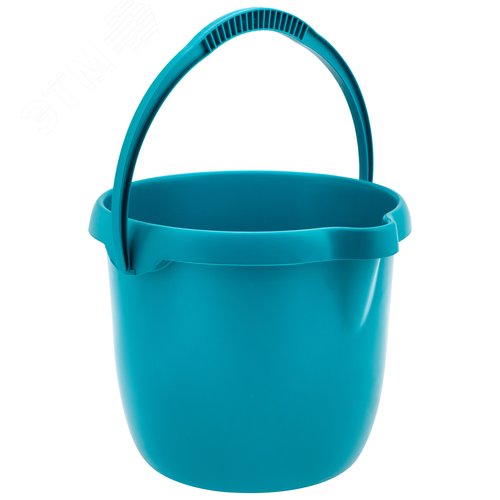 Изображение товара Ведро пластмассовое круглое 12 л, бирюзовое, Home (шт)