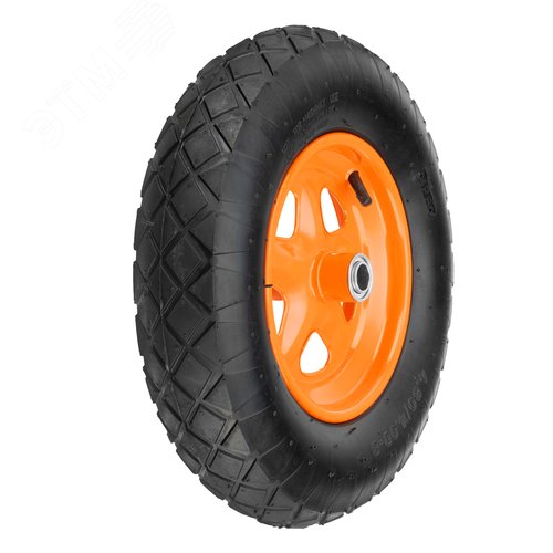 Изображение товара Колесо пневматическое 4.80/4.00-8, D 380 мм, подш. внут. диам. 20 мм, длина оси 90 мм (шт)