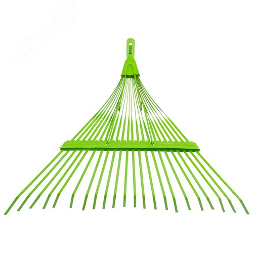 Грабли веерные стальные, 565 мм, 22 плоских зуба, эмалированные, усиленные, без черенка - фото 2