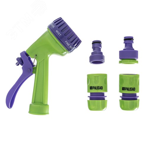 Изображение товара Набор поливочный, шланг 1/2' 25м, 7-реж пистолет, соед., адаптер (шт)