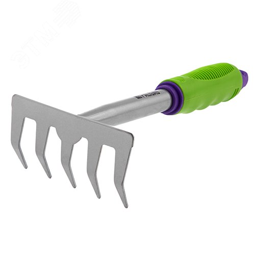 Изображение товара Грабли 5-зубые, 115х275 мм, стальные, пластиковая рукоятка (шт)
