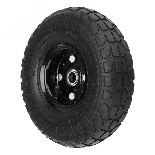 Изображение товара Колесо пневм. 4.10/3.50–4 с несим.ступ. D260мм. подш. внут.диам. 20мм. длина оси - 50мм (шт)