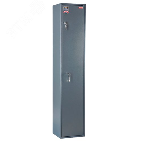 Изображение товара Сейф оружейный ''Чирок 1528'' (в1500 х ш300 х г285 мм, 24 кг), на 3 ствола, 2 ключевых замка, трейзер (шт)