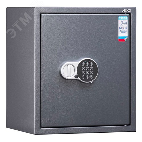 Изображение товара Сейф ''TSN-50 EL'' (в500 х ш435 х г381, мм, 21 кг), электронный замок, полка, S10399530414 (шт)