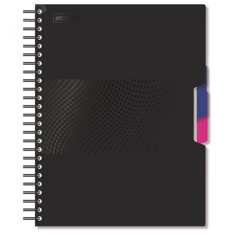 Изображение товара Бизнес-тетрадь Attache Digital A5 140 листов черная в клетку на спирали (170x205 мм) (шт)