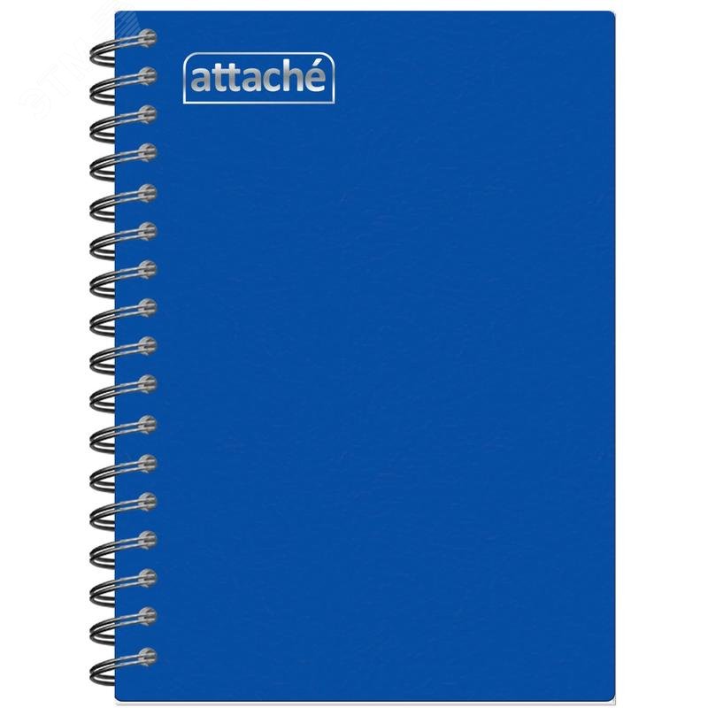 Изображение товара Блокнот Attache Plastic А6 60 листов синий в клетку на спирали (108x146 мм) (шт)