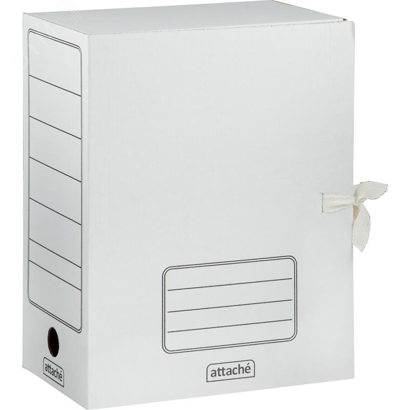 Изображение товара Короб архивный на 2-х завязках Attache А4 150 мм (250x320 мм) гофрокартон до 1500 листов (5 штук в упаковке) (упак)