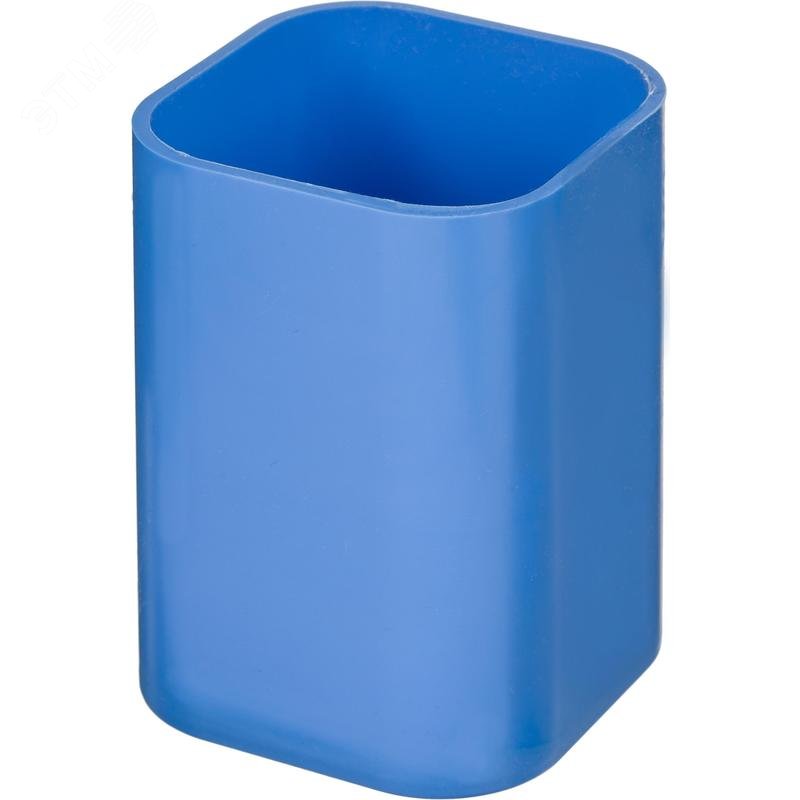 Изображение товара Подставка-стакан для канцелярских принадлежностей Attache голубая 10x7x7 см (шт)